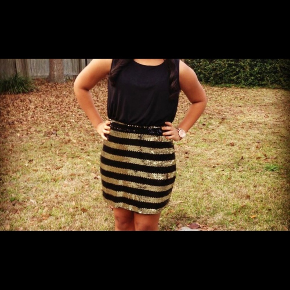 Black and Gold Formal Dress